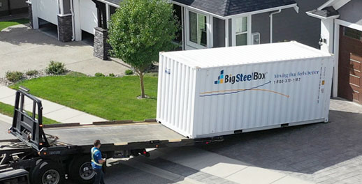 How we deliver a BigSteelBox to a home