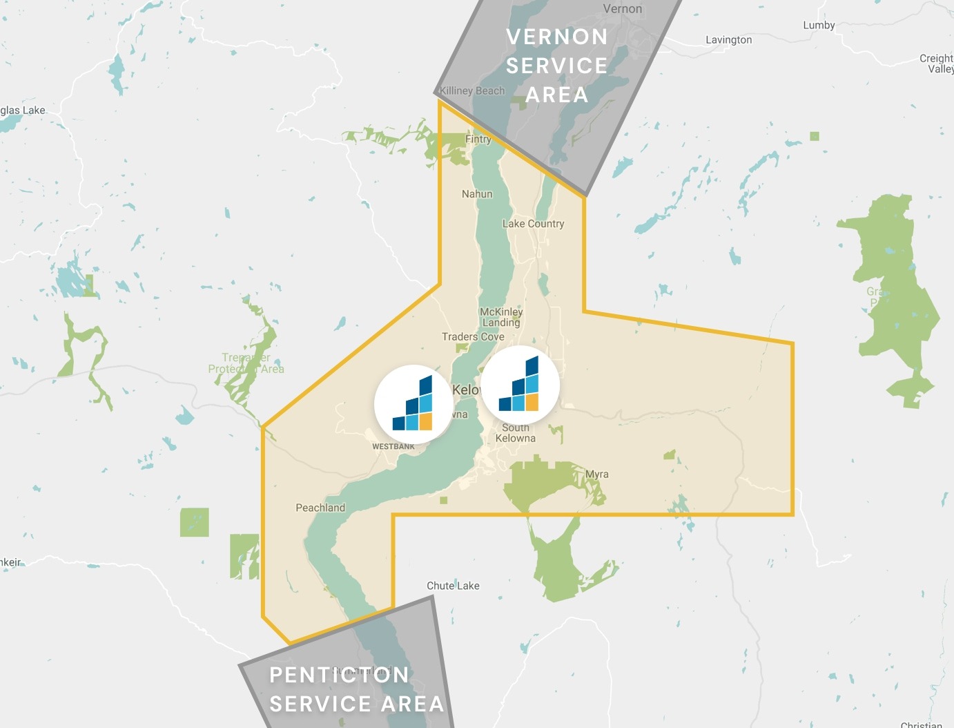 West Kelowna's Location Map
