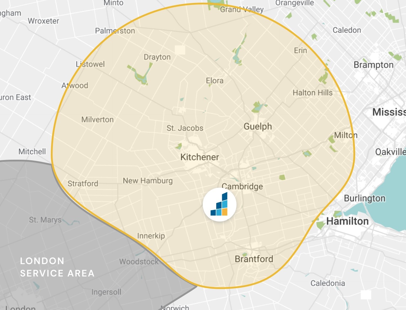 Kitchener's Location Map