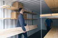 Add shelving to your Shipping Container