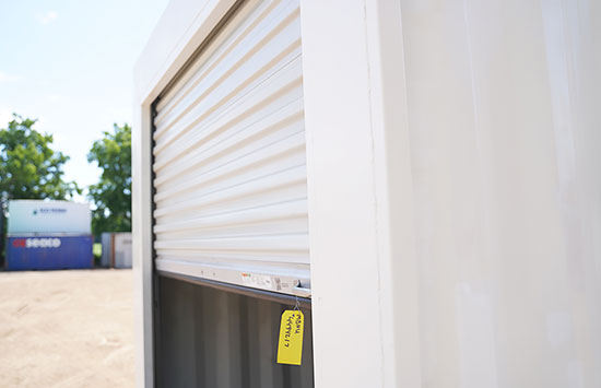 Roll Up Door in a modified shipping container - BigSteelBox